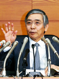 「追加の金融緩和でない」黒田総裁、補完策強調 2015年12月18日 22時39分