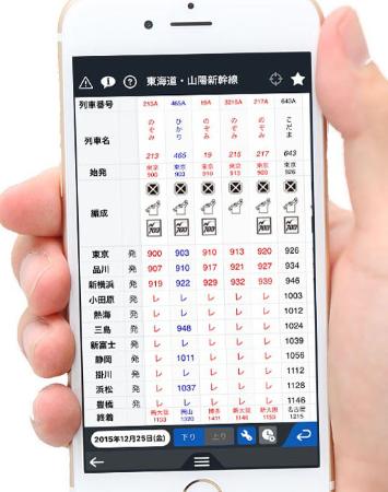時刻表がスマホアプリに 2千ページ分収録、一覧性と詳しさ強み