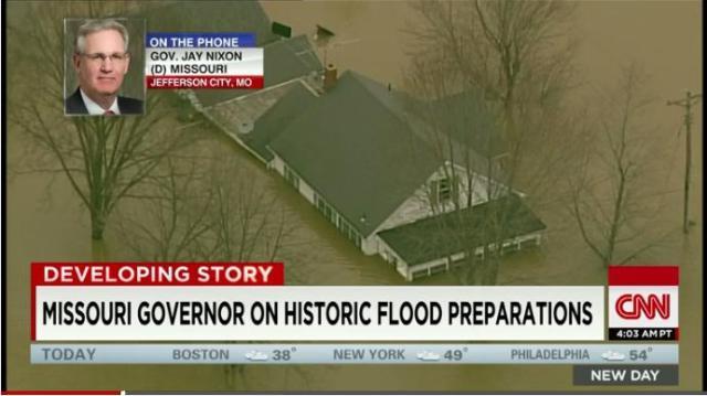 米ミズーリ州の洪水死者14人に ミシシッピ川の一部堤防越える