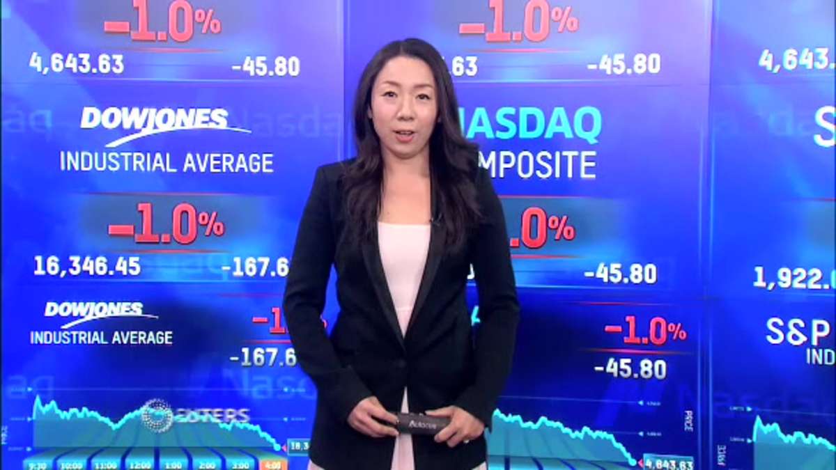 ＮＹ市場 ダウ、週間１０７８ドル下落 ０８年１０月以来