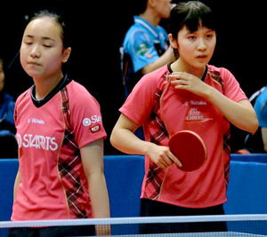 平野美宇・伊藤美誠組は初戦敗退 卓球全日本選手権