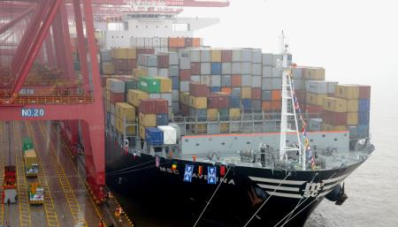 中国の貿易総額８％減