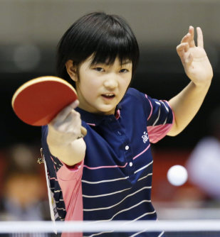 小５木原、大学生＆社会人撃破！３回戦勝てば最年少記録／卓球
