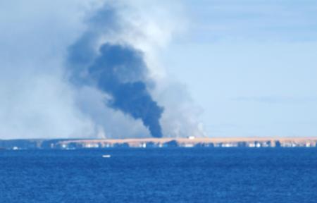 歯舞群島・秋勇留島で野火か 北方領土、根室から煙確認