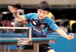 ＜全日本卓球＞小６張本 一般の部４回戦敗退