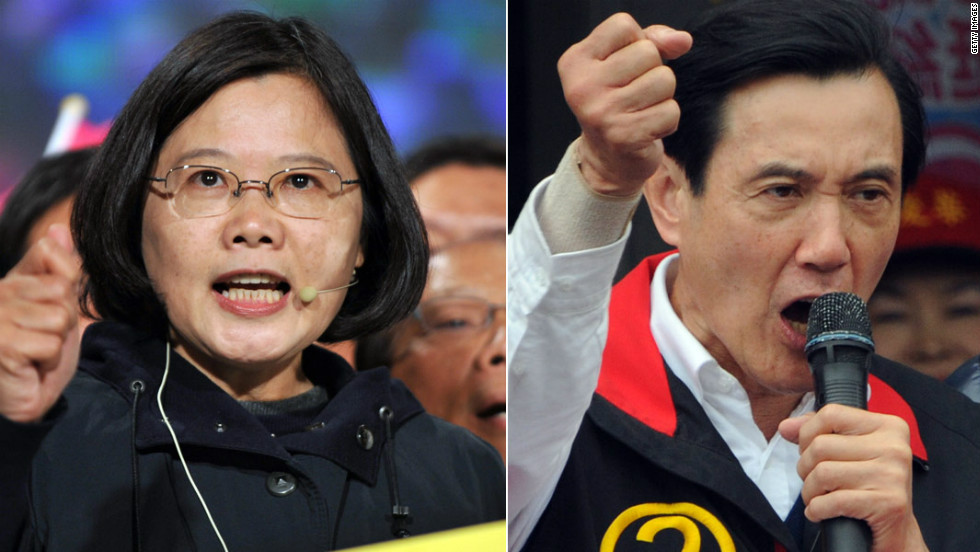 台湾総統選の投票実施、野党の女性主席が優勢