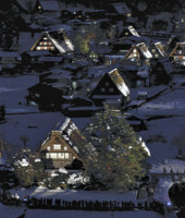 闇夜に浮かぶ白川郷 2016年01月17日
