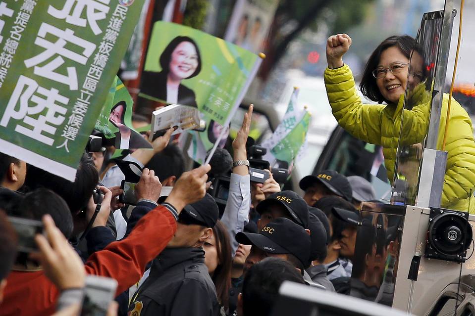 台湾総統選 民進党の蔡氏が勝利
