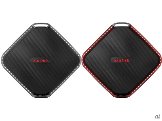 サンディスク、最大1.92TバイトのポータブルSSD--重さ40g、防滴防塵や世界最速も