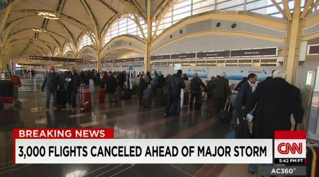 週末に米東部で積雪75センチ予報、各地で警報や非常事態宣言