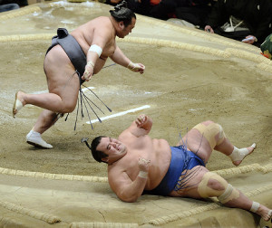 琴奨菊１敗守った、白鵬手痛い２敗目 初場所