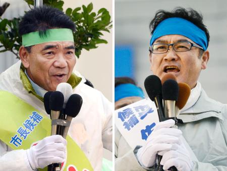 「辺野古」巡り最後の訴え 宜野湾市長選24日投開票