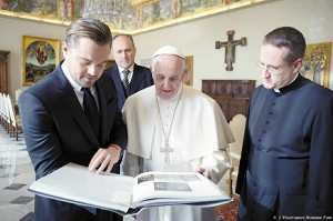 ディカプリオさん、法王と環境問題で意見交換 2016年01月29日 20時20分