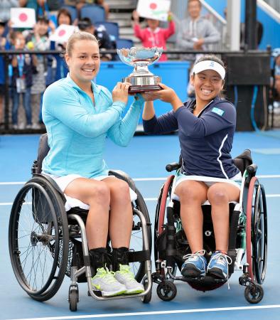 国枝組、決勝で第１シードに敗れＶならず 車いすの部／全豪テニス