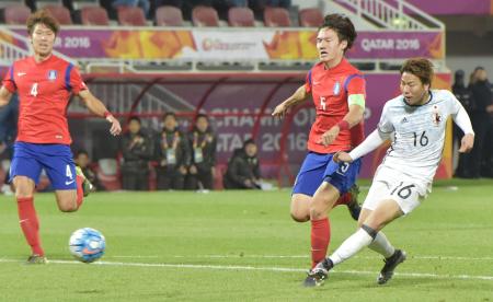 日本、逆転で韓国破って優勝 サッカーU23アジア選手権