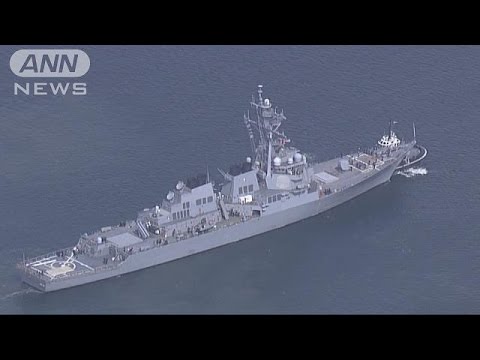 中建島海域に米艦進入：外務省、法に基づく措置を