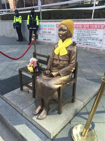 慰安婦問題で日本に反論＝「合意損なう言動控えよ」－韓国