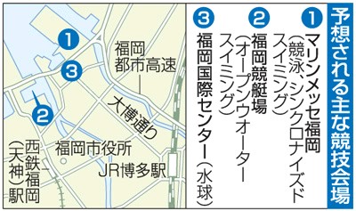 福岡市 ２１年世界水泳 国際水連決定、０１年以来２度目 [福岡県]