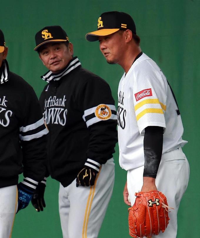 松坂復活へ初日ブルペン ソフトB、V3へ始動