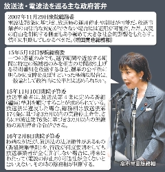 高市総務相「テロ参加呼び掛ける番組は放送法に抵触」