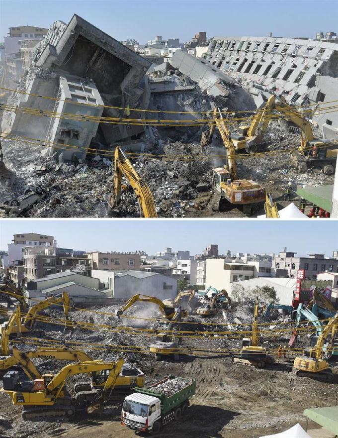 【台湾南部地震】 死者116人 捜索を終了、倒壊の捜査本格化