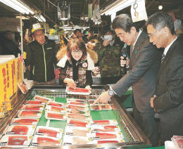 <震災5年へ>首相、水産業の復興状況確認
