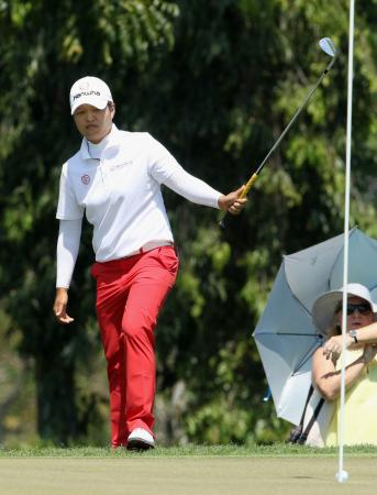 敏京 ６バーディー６６ ２週連続Ｖへ３差５位急浮上