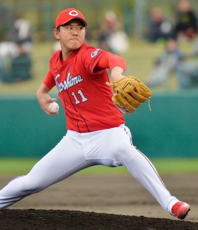 広島・福井、3回無安打の好投「思ったところに投げられた」