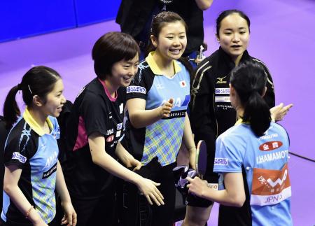 日本女子はタイ下し、開幕４連勝 世界卓球団体戦