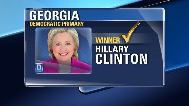 クリントン氏、南部２州で勝利 トランプ氏はジョージア制す