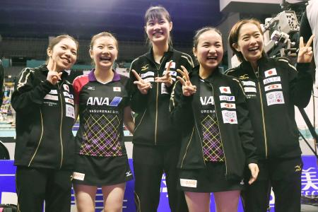 世界選手権団体戦 日本女子、メダル確定