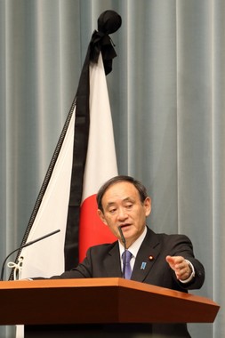 国連弁務官の発言批判＝菅官房長官[時事]