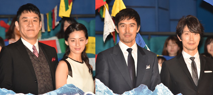 岡田准一が「泣いてもいいですか？」、「エヴェレスト」舞台挨拶で阿部寛と感謝し合う