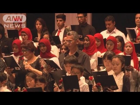 鎮魂の歌声、カイロでも…「花は咲く」合唱 2016年03月11日