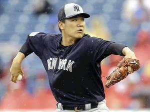 ヤンキース・田中、四回まで7安打1失点