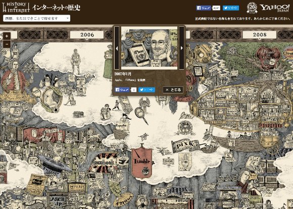 懐かしい!ヤフー、インターネット20年の歴史をイラストで振り返るコンテンツを公開!