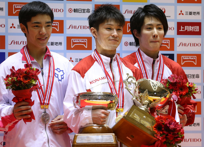 内村航平、全日本９連覇 白井健三２位