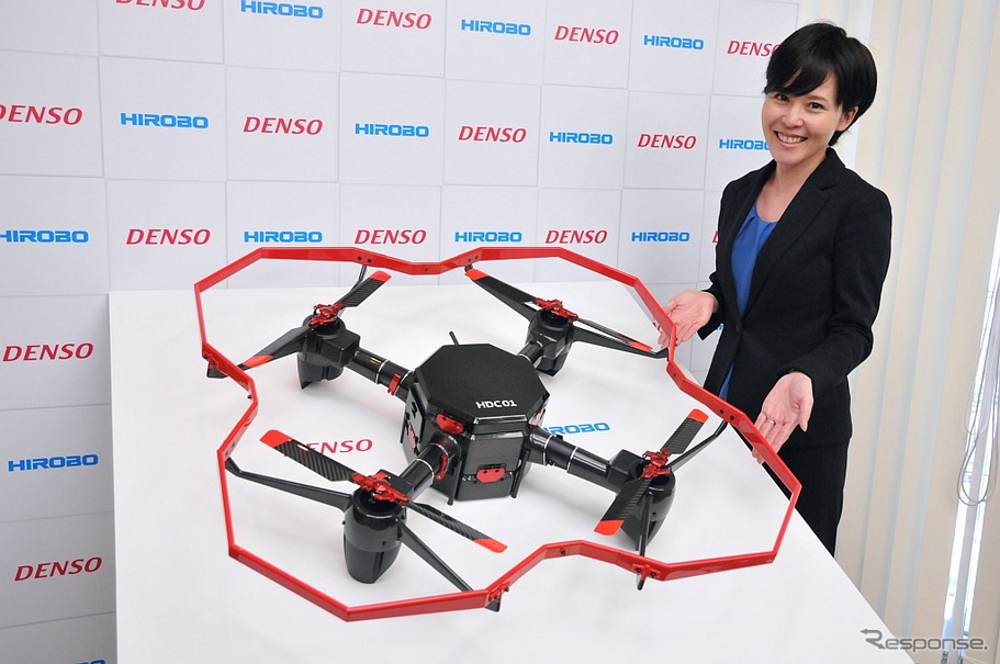 デンソー、産業用ドローンを披露…道路や橋などのインフラを点検