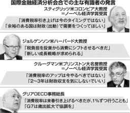 消費増税見解割れる 財政出動では一致 経済分析会合
