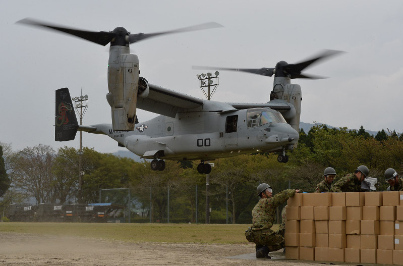 日米、災害協力を前面に オスプレイ初投入