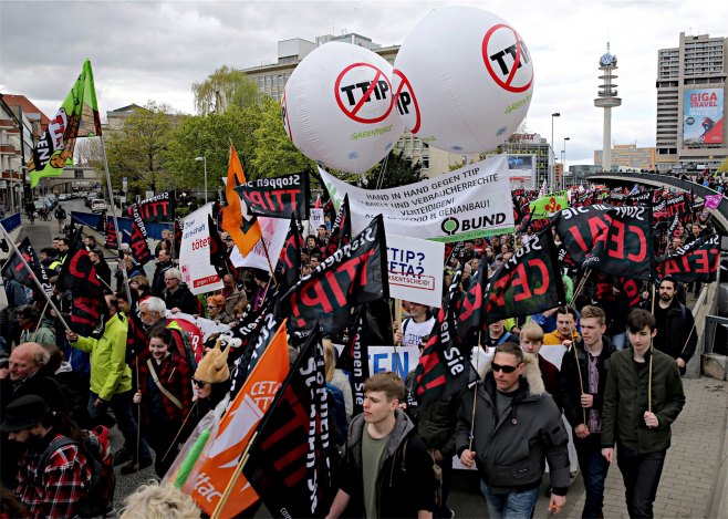 シリア停戦徹底を=自由貿易交渉促進でも一致-米独首脳