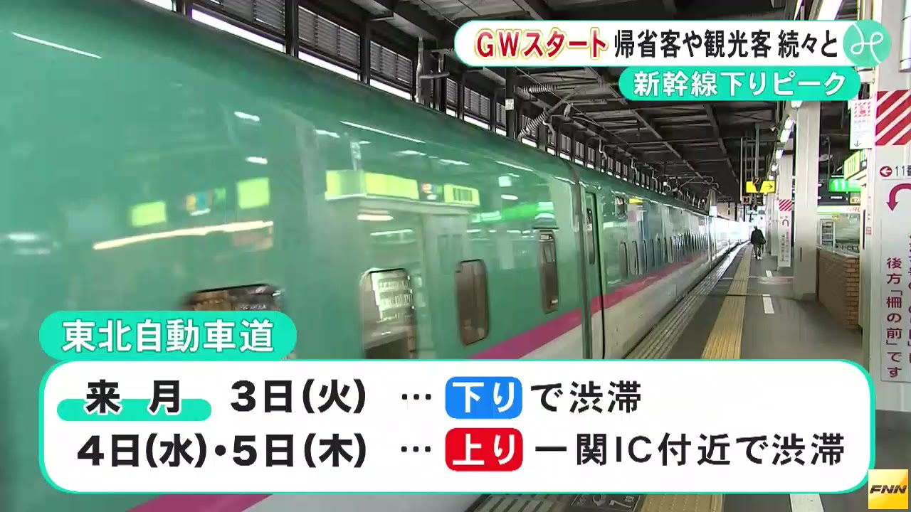 大型連休スタート 交通機関の混雑続く